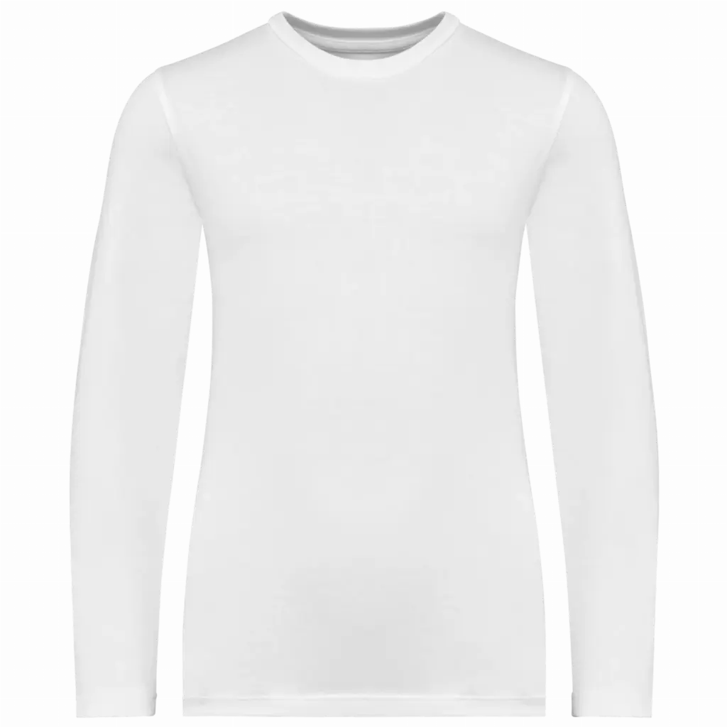 Ecologisch T-shirt met lange mouwen kind, white — productfoto 10