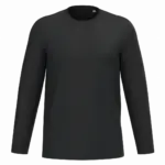 Ecologisch uniseks T-shirt met lange mouwen, black — productfoto 6