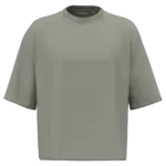 NS348 - Duurzaam boxy heren-T-shirt met afhangende shoulders, almond green