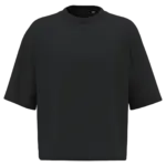 NS348 - Duurzaam boxy heren-T-shirt met afhangende shoulders, black — productfoto 2