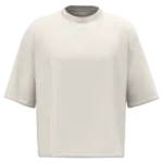 NS348 - Duurzaam boxy heren-T-shirt met afhangende shoulders, ivory — productfoto 3