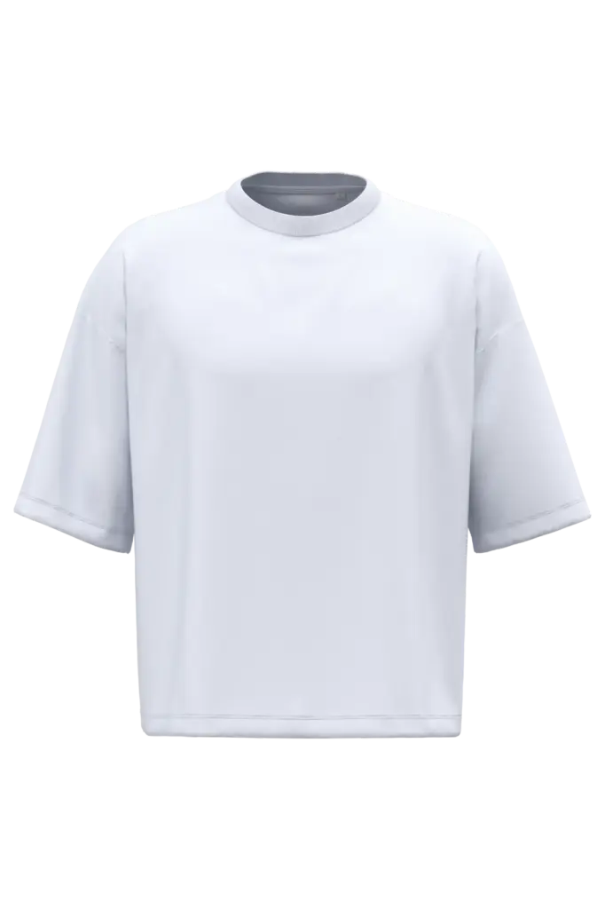 NS348 - Duurzaam boxy heren-T-shirt met afhangende shoulders, white — productfoto 4
