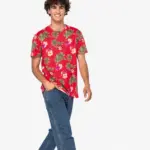 Ecologisch heren T-shirt met tropische print — productfoto 2