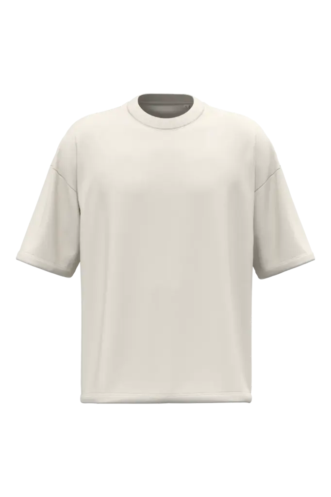 NS351 - Duurzaam uniseks T-shirt met oversized fit, ivory — productfoto 2