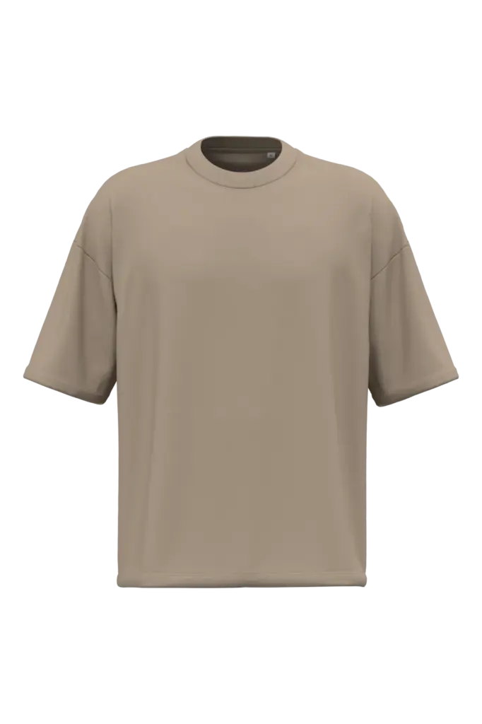 NS351 - Duurzaam uniseks T-shirt met oversized fit, wet sand — productfoto 4