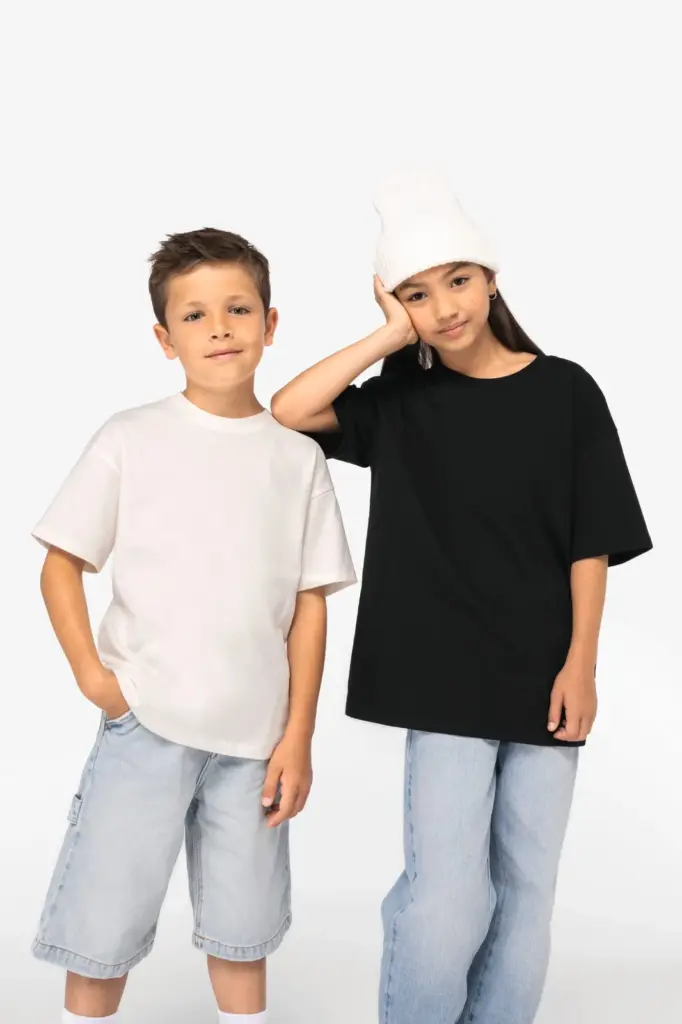 Ecologisch oversized kinder T-shirt — productfoto 3