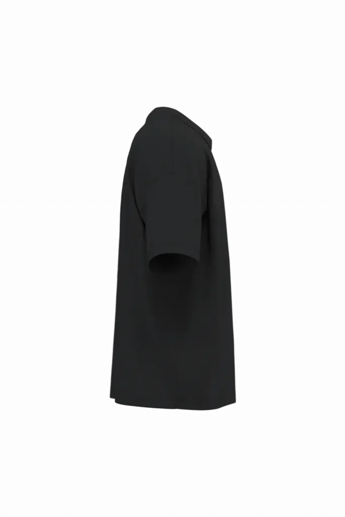 Ecologisch oversized kinder T-shirt, black — productfoto 5