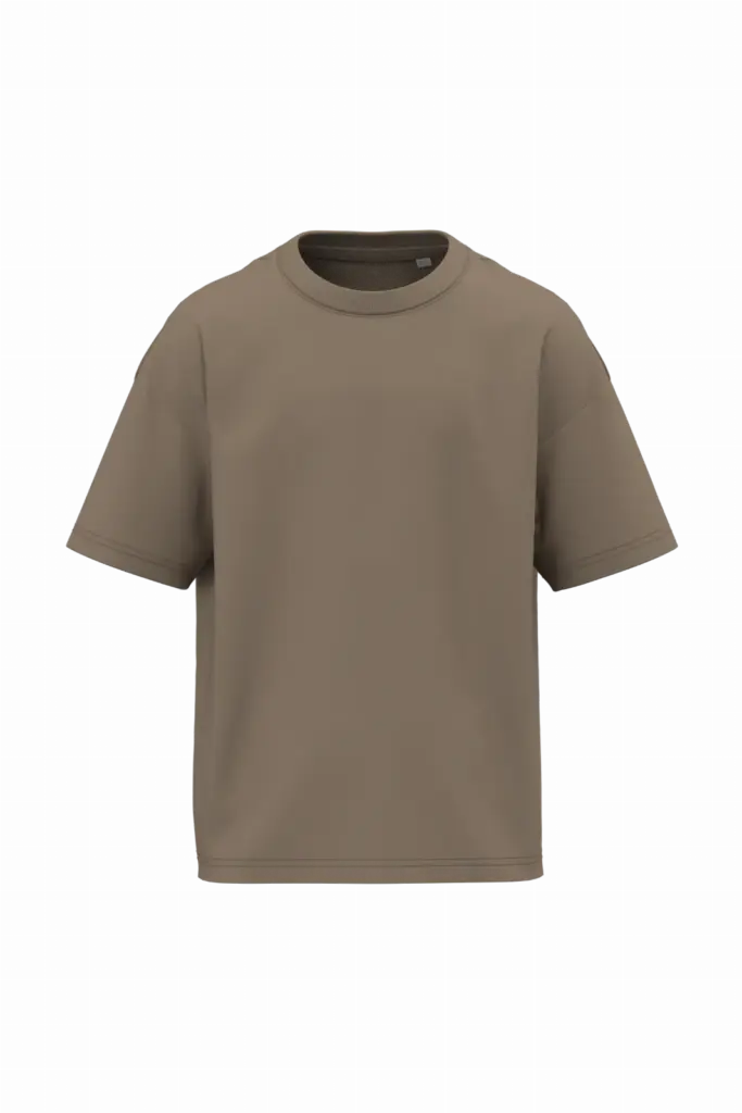 Ecologisch oversized kinder T-shirt, driftwood — productfoto 7