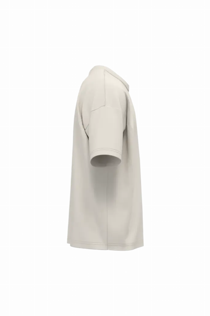 Ecologisch oversized kinder T-shirt, ivory — productfoto 7