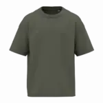 Ecologisch oversized kinder T-shirt, organic khaki — productfoto 9