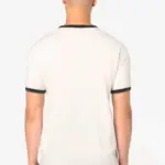 Ecologisch ringer heren T-shirt met contrasterende boorden en verwassen look — productfoto 4