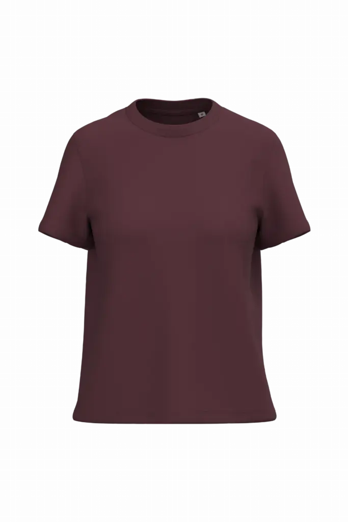 NS365 - Duurzaam dames T-shirt, dark cherry — productfoto 3