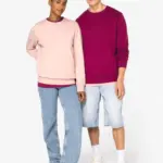 Ecologische uniseks sweater met ronde hals — productfoto 2