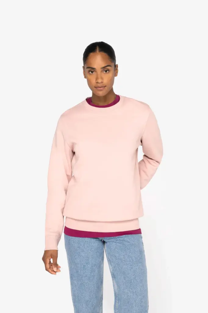 Ecologische uniseks sweater met ronde hals — productfoto 4