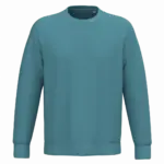 Ecologische uniseks sweater met ronde hals, adriatic blue — productfoto 6