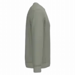 Ecologische uniseks sweater met ronde hals, almond green — productfoto 6