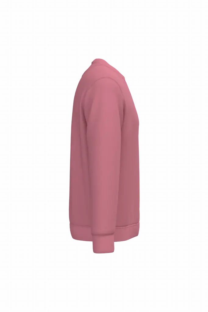 Ecologische uniseks sweater met ronde hals, antique rose — productfoto 7