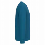 Ecologische uniseks sweater met ronde hals, blue sapphire — productfoto 10