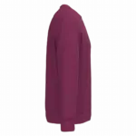 Ecologische uniseks sweater met ronde hals, cherry purple — productfoto 12