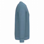 Ecologische uniseks sweater met ronde hals, cool blue heather — productfoto 13