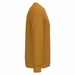 Ecologische uniseks sweater met ronde hals, curcuma — productfoto 14