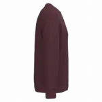 Ecologische uniseks sweater met ronde hals, dark cherry — productfoto 16