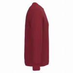 Ecologische uniseks sweater met ronde hals, hibiscus red — productfoto 19