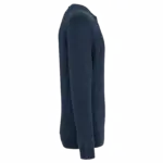 Ecologische uniseks sweater met ronde hals, navy blue heather — productfoto 28