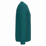 Ecologische uniseks sweater met ronde hals, peacock green — productfoto 33