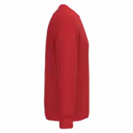 Ecologische uniseks sweater met ronde hals, poppy red — productfoto 36