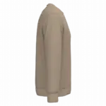 Ecologische uniseks sweater met ronde hals, wet sand — productfoto 43