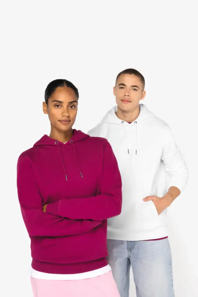 Ecologische uniseks sweater met capuchon