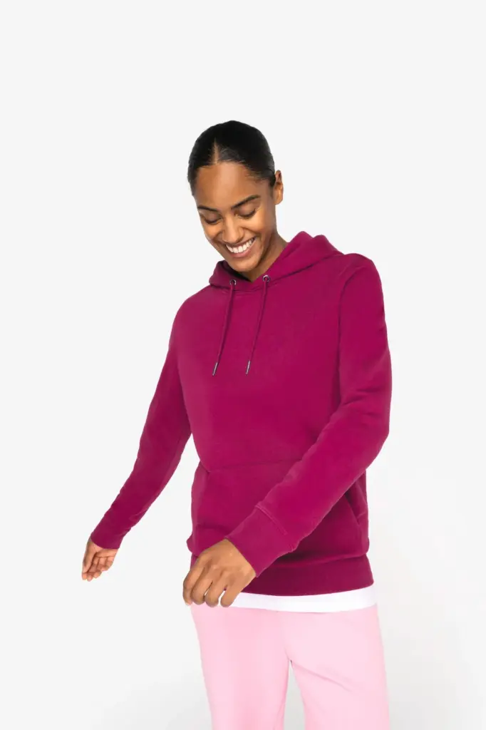 NS401-2_2025 - Hidalgo-werbeartikel Ecologische uniseks sweater met capuchon — productfoto 4