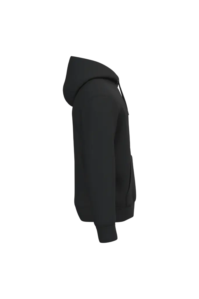 PS_NS401-S_BLACK - Hidalgo-werbeartikel Ecologische uniseks sweater met capuchon, black — productfoto 9