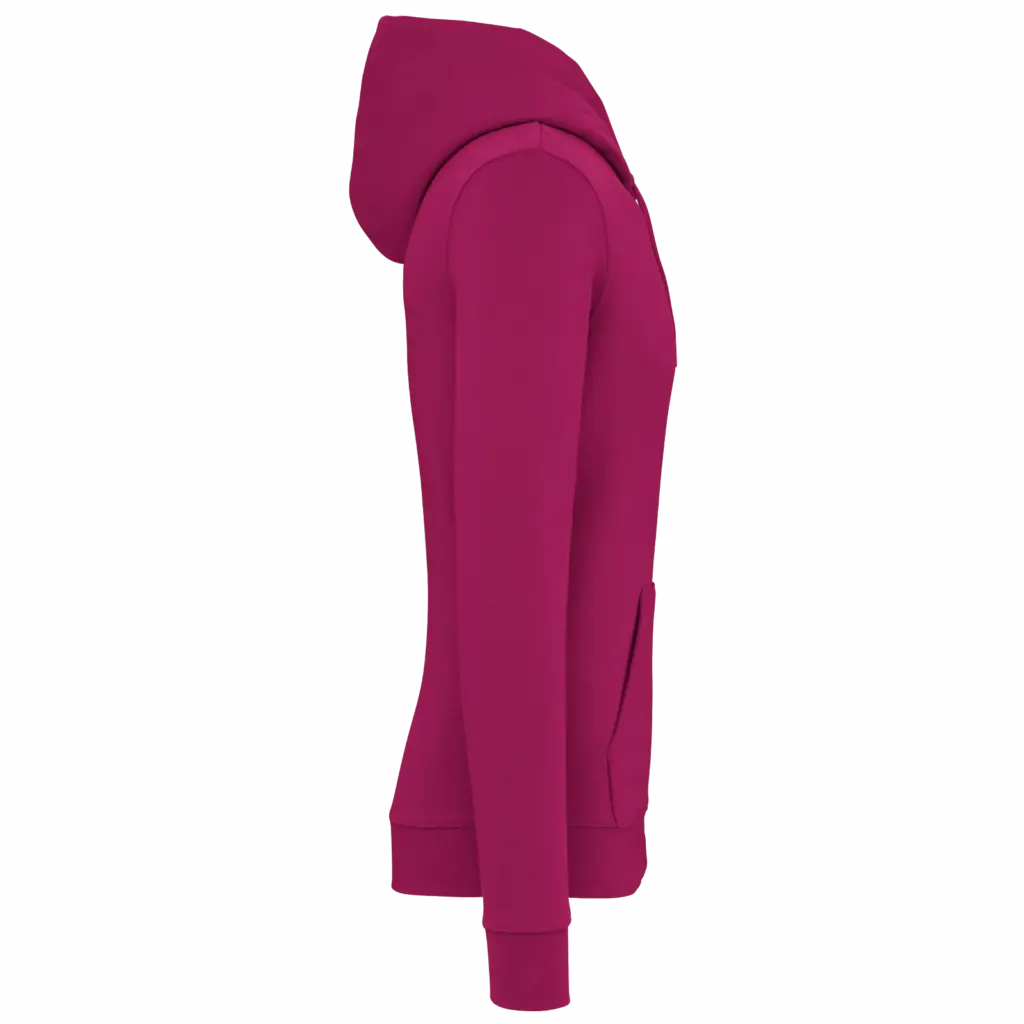 PS_NS401-S_CHERRYPURPLE - Hidalgo-werbeartikel Ecologische uniseks sweater met capuchon, cherry purple — productfoto 12
