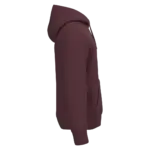 PS_NS401-S_DARKCHERRY - Hidalgo-werbeartikel Ecologische uniseks sweater met capuchon, dark cherry — productfoto 16