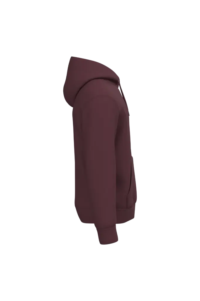 PS_NS401-S_DARKCHERRY - Hidalgo-werbeartikel Ecologische uniseks sweater met capuchon, dark cherry — productfoto 16