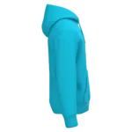 PS_NS401-S_LIGHTTURQUOISE - Hidalgo-werbeartikel Ecologische uniseks sweater met capuchon, light turquoise — productfoto 24