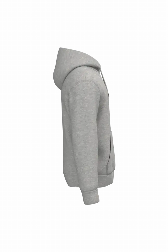 PS_NS401-S_MOONGREYHEATHER - Hidalgo-werbeartikel Ecologische uniseks sweater met capuchon, moon grey heather — productfoto 26