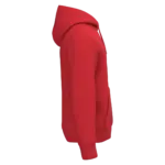 PS_NS401-S_POPPYRED - Hidalgo-werbeartikel Ecologische uniseks sweater met capuchon, poppy red — productfoto 35