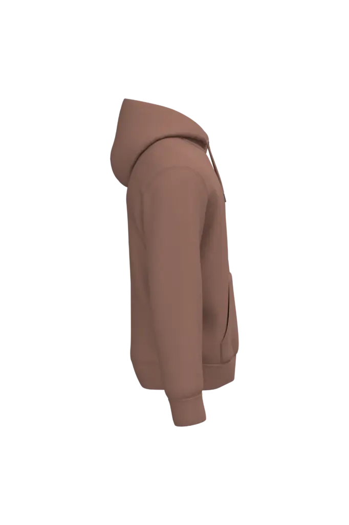 PS_NS401-S_SIENNA - Hidalgo-werbeartikel Ecologische uniseks sweater met capuchon, sienna — productfoto 38