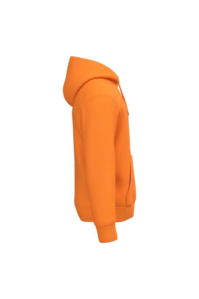 PS_NS401-S_TANGERINE - Hidalgo-werbeartikel Ecologische uniseks sweater met capuchon, tangerine — productfoto 40