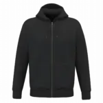 Ecologisch uniseks sweatvest met capuchon, black — productfoto 6