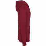 PS_NS402-S_HIBISCUSRED - Hidalgo-werbeartikel Ecologisch uniseks sweatvest met capuchon, hibiscus red — productfoto 6