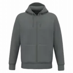 Ecologisch uniseks sweatvest met capuchon, iron grey — productfoto 8