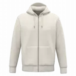 Ecologisch uniseks sweatvest met capuchon, ivory — productfoto 9