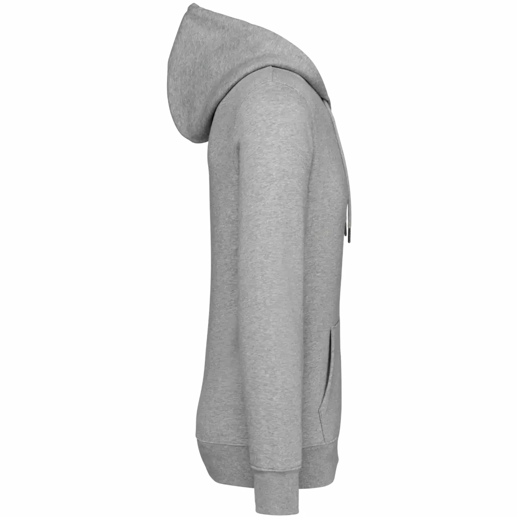 PS_NS402-S_MOONGREYHEATHER - Hidalgo-werbeartikel Ecologisch uniseks sweatvest met capuchon, moon grey heather — productfoto 10