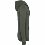 PS_NS402-S_ORGANICKHAKI - Hidalgo-werbeartikel Ecologisch uniseks sweatvest met capuchon, organic khaki — productfoto 12