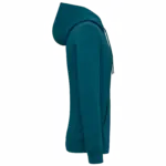 PS_NS402-S_PEACOCKGREEN - Hidalgo-werbeartikel Ecologisch uniseks sweatvest met capuchon, peacock green — productfoto 13