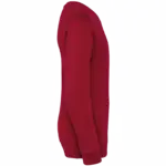 Ecologische kindersweater met ronde hals, hibiscus red — productfoto 7